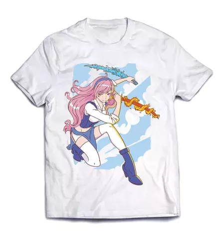 Молодежная футболка с аниме - Девушка Firewa