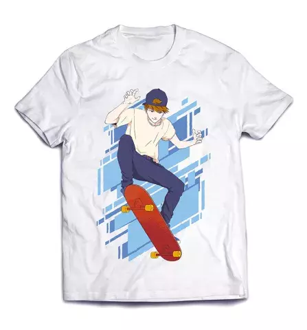 Необычная футболка - Мальчик-скейтер