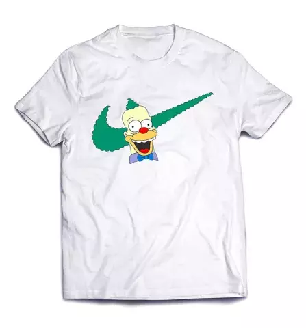Необычная футболка с изображением бренда - Simpson's Nike