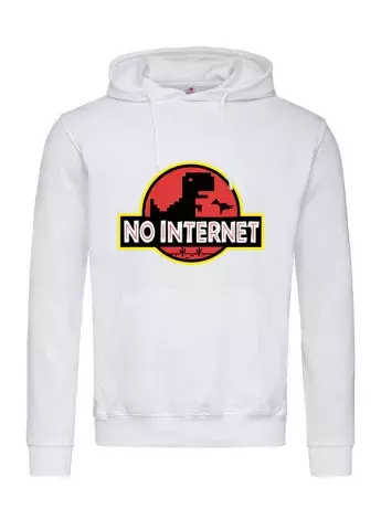 Крутое стильное худи с ярким изображением  - No internet
