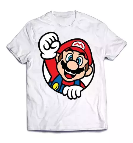 Крутая яркая футболка - Марио вперед!