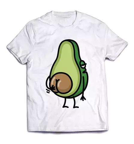 Смешная футболка с оригинальным изображением - Ленивый авокадо