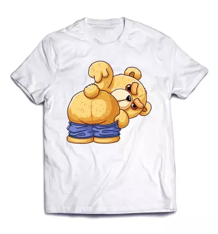 Экстраординарная стильная футболка - Грозный медведь
