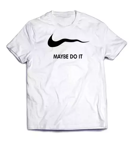 Лаконичная футболка с надписью Maybe do it