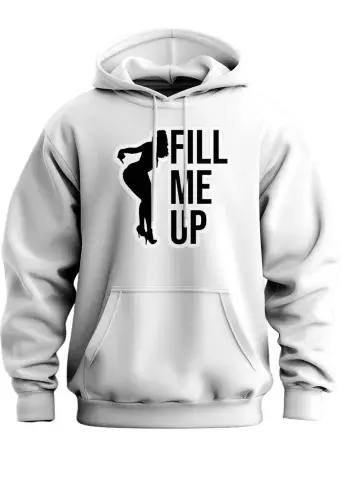 Худи с надписью Fill me up
