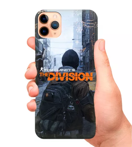 Силиконовый чехол для телефона - The Division Дивижн лого с агентом SHD в Нью-Йорке