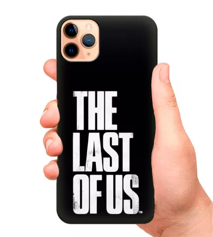 Силиконовый чехол для телефона - The Last of Us Ласт оф Ас Последние из Нас лого белым на черном фоне