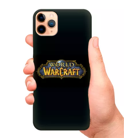 Наладка для Сяоми 11Т из силикона - World of Warcraft WoW Ворлд оф Варкрафт ВоВ лого на черном фоне