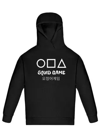 Худи с капюшоном с популярным принтом Squid Game / Игра в кальмара