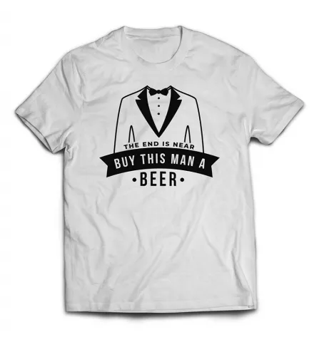 Мужская футболка с приколом - Buy this man a beer / Купи этому мужчине пиво