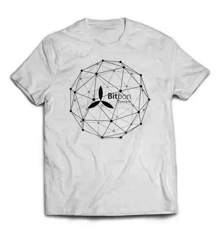 Белая футболка - Блокчейн Bitbon System