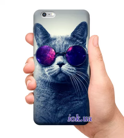Чехол для смартфона с принтом - Кот в очках