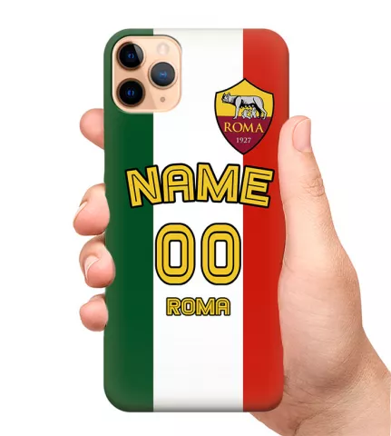 Чехол на телефон со своей фамилией и номером - AS Roma