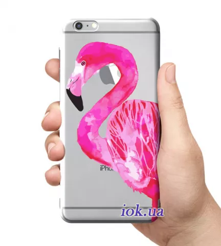 Чехол для смартфона с принтом - Розовый фламинго