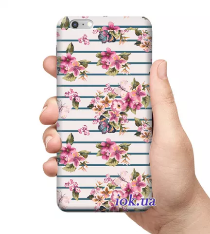 Чехол для смартфона с принтом - Ноты из цветов