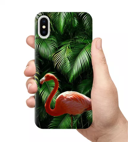 Чехол для телефона - Фламинго и пальмы