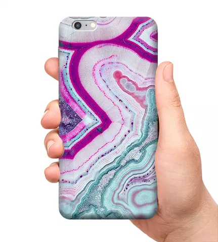 Чехол для смартфона с картинкой - Фиолетовый мрамор