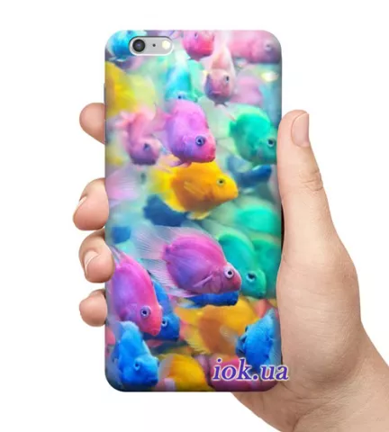 Чехол для смартфона с принтом - Разноцветные рыбки