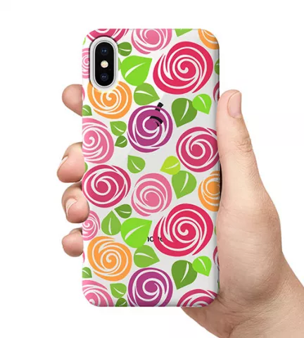 Чехол для смартфона с принтом - Круглые цветочки