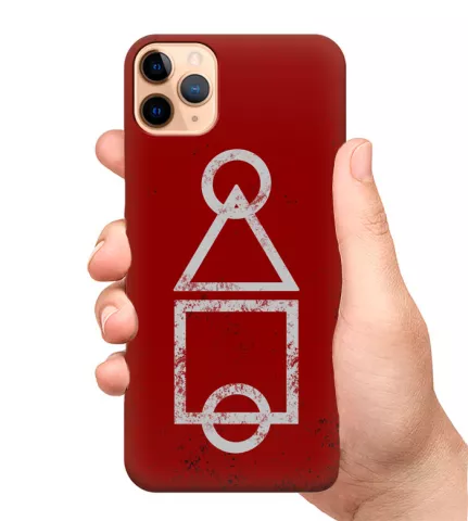 Оригинальный чехол на телефон с дизайном - символика сериала "Игра в кальмара" 
