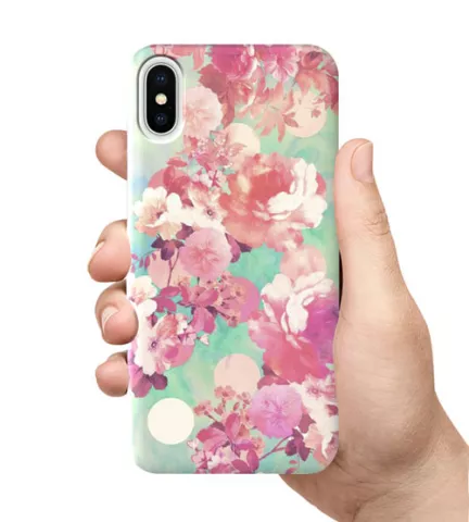 Чехол для смартфона с принтом - Розовые цветочки