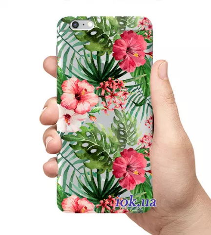 Чехол для смартфона с принтом - Тропические цветы