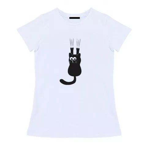 Женская футболка - Black cat