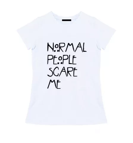 Женская футболка - Normal people scare me 