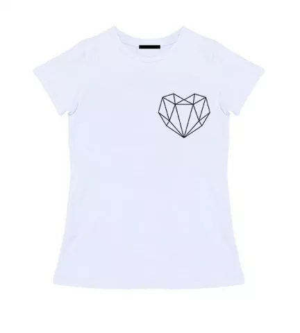 Женская футболка - Геометрическое сердце