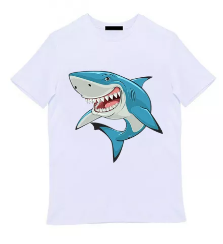 Белая мужская футболка - Shark