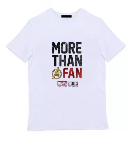 Белая мужская футболка - More then fan