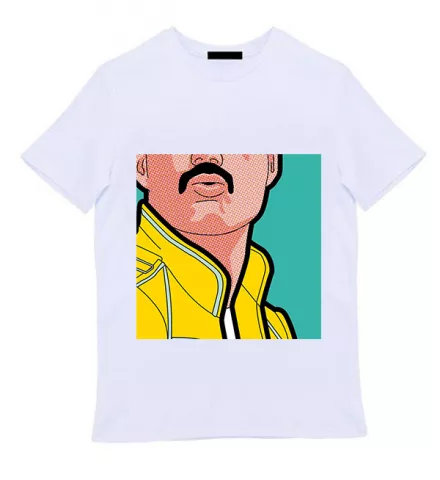 Белая мужская футболка - Freddie Mercury