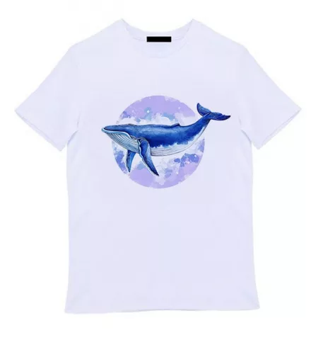 Белая мужская футболка - Whale