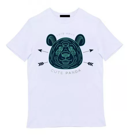 Белая мужская футболка - Panda