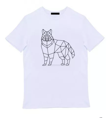 Белая мужская футболка - Wolf