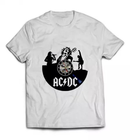 Белая футболка - AC/DC дизайн