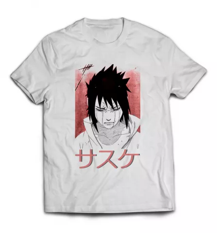 Белая футболка - Sasuke дизайн