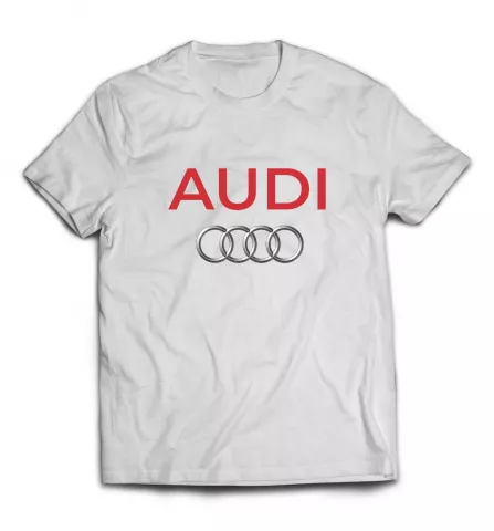 Футболка белая - принт Audi