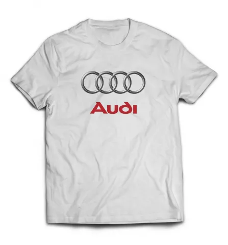 Белая футболка - Audi лого 