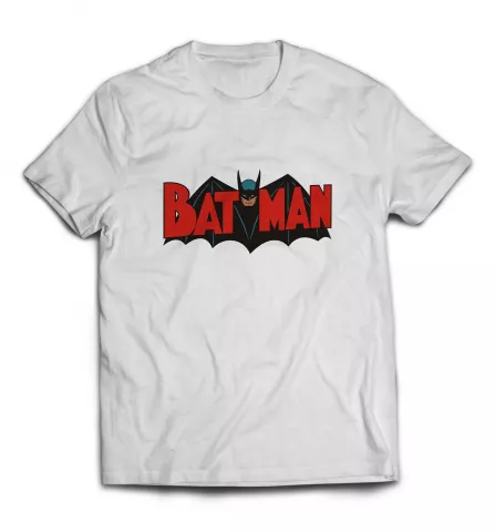 Белая футболка - ‎BATMAN принт