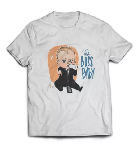 Футболка белая - Boss Baby дизайн