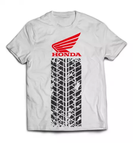 Белая футболка - Honda дизайн