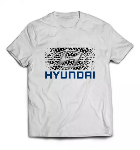 Белая футболка - Hyundai дизайн