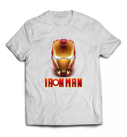 Белая футболка - IRON MAN
