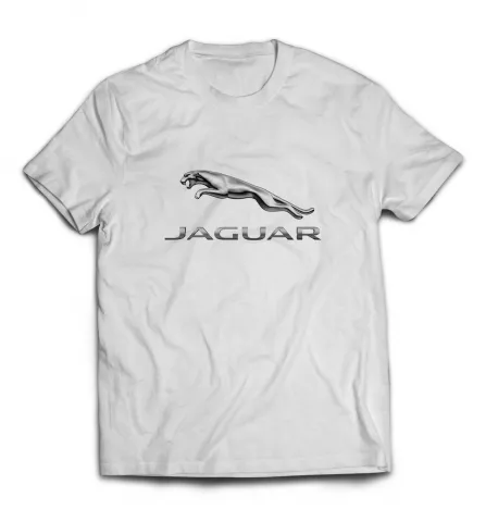 Белая футболка - Jaguar лого 