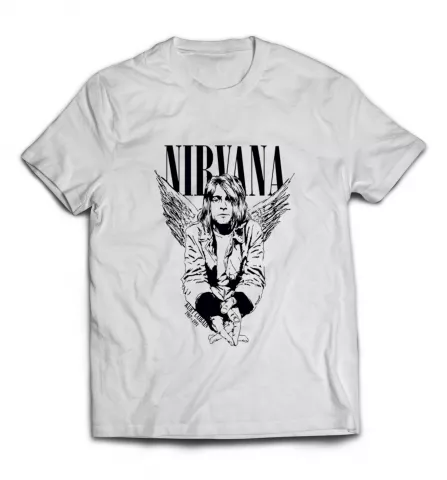 Белая футболка - NIRVANA / Angel Wings 