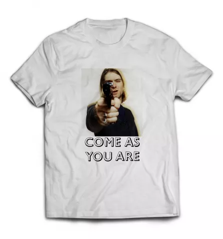 Белая футболка - COME AS YOU ARE