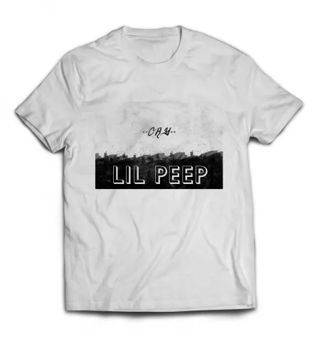 Белая футболка - Lil Peep CRY