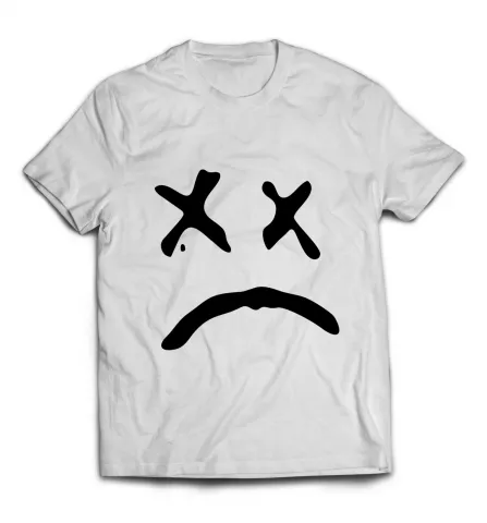Белая футболка - Lil Peep Sad Face