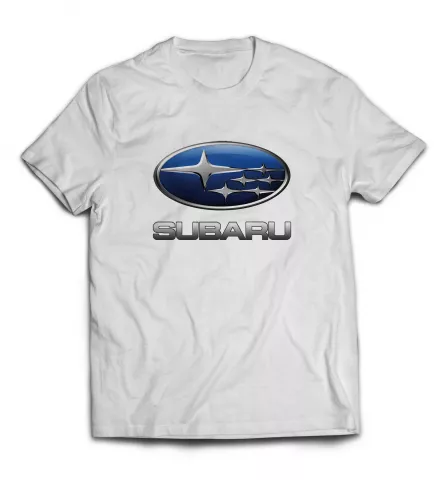 Белая футболка - SUBARU лого